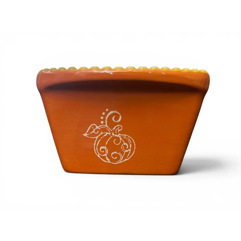 Temp-tations by Tara Harvest 12oz Mini Loaf Pan w/ Lid Pumpkin Scroll Fall NWT